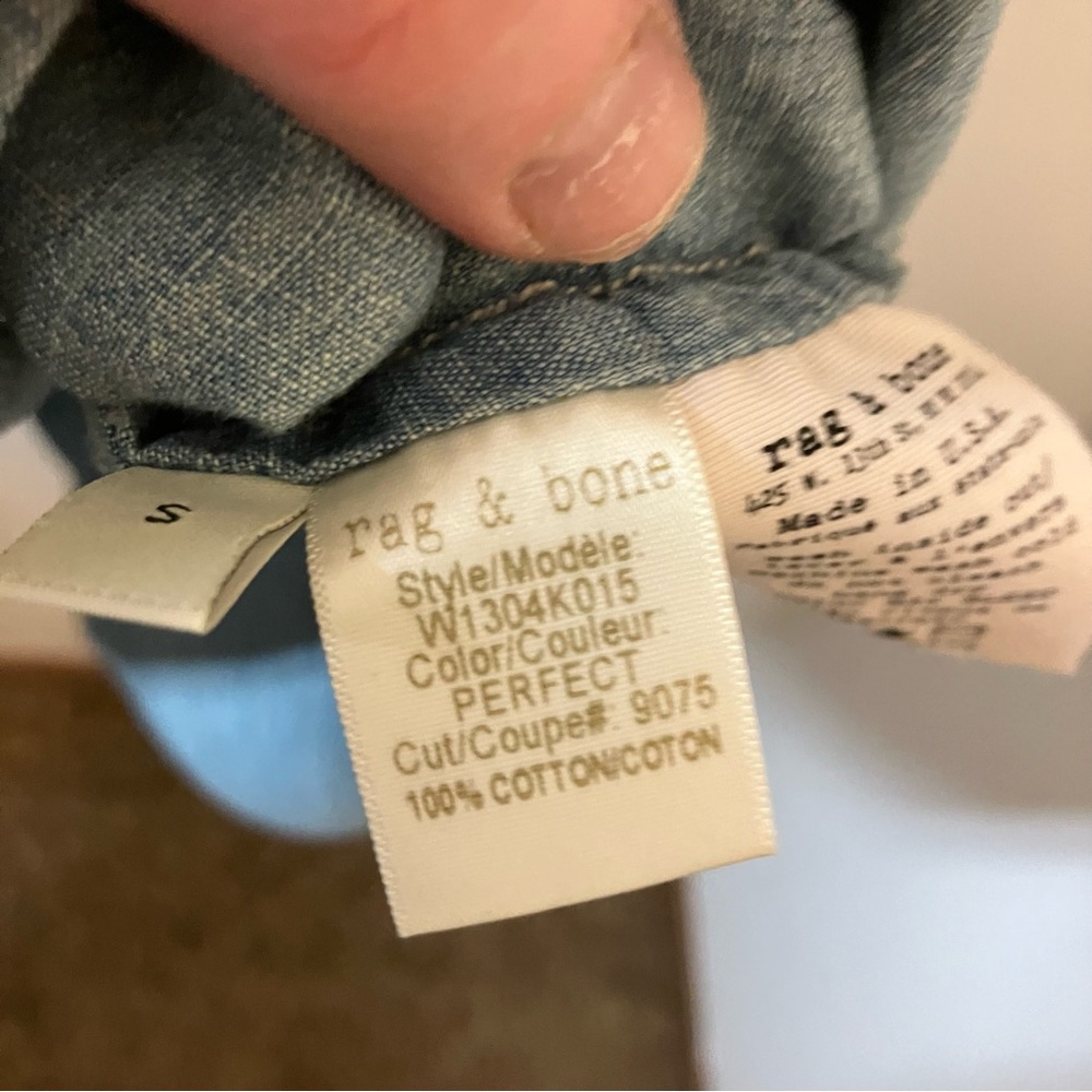 Rag & Bone Sleeveless Denim Shift Dress - Small - Picture 12 of 12